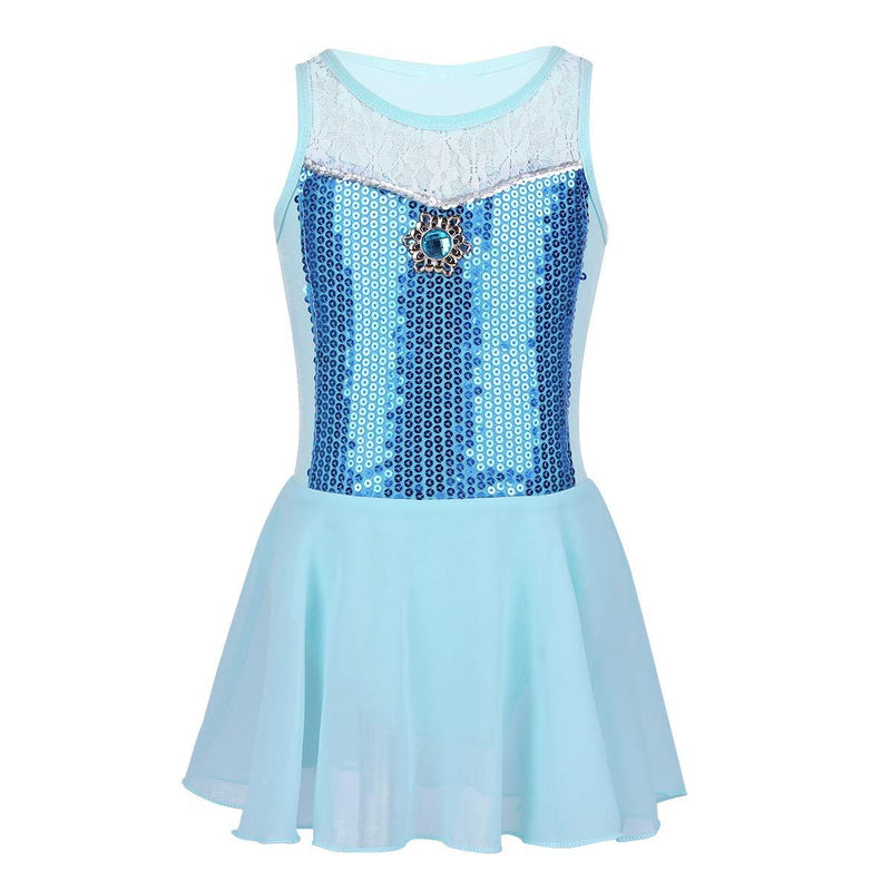 [AUSTRALIA] - Agoky Kids Little Girls Princess Ballet Dance Tutu Dress Leotard Dancewear Costumes Blue 3 