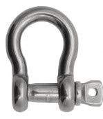 [AUSTRALIA] - Stainless Steel (316) Bow Shackle 1/4" Forged US Type Oversized 5/16" Pin Marine Grade 