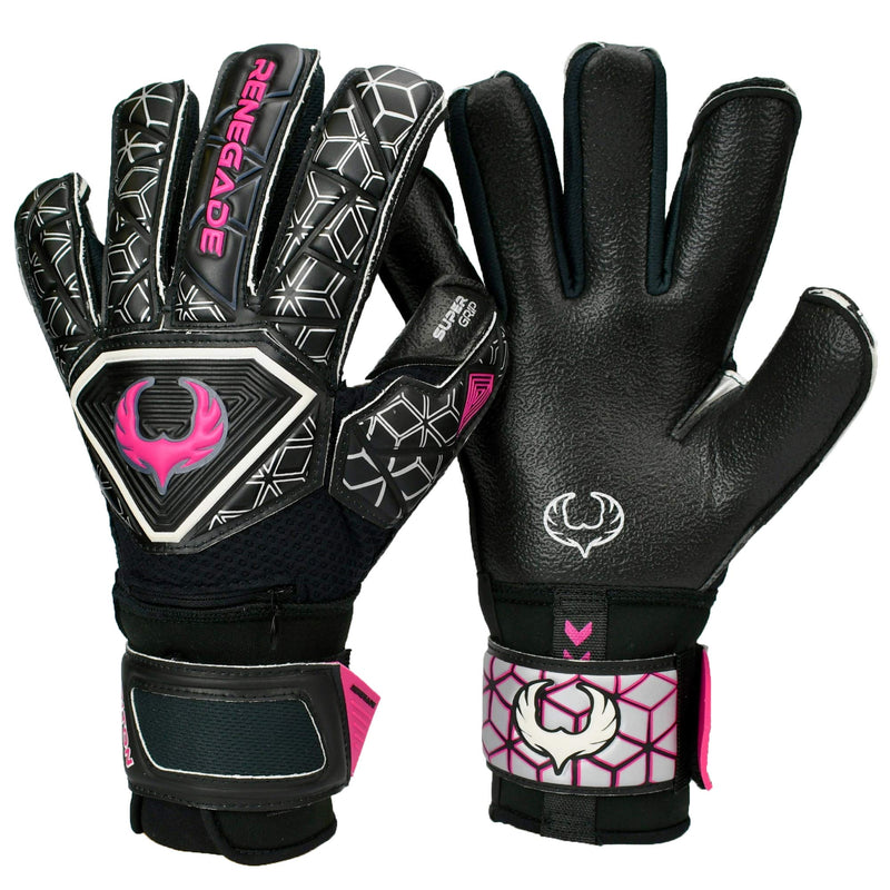 Renegade GK Triton Goalie Gloves with Microbe-Guard (Sizes 5-11, 3 Styles, Level 2) Pro-Tek Fingersaves & Durable 3.5+3MM Super Grip | Great Hard Ground Goalkeeper Glove | Based in The USA Frenzy - Roll-Negative Hybrid Cut - BeesActive Australia