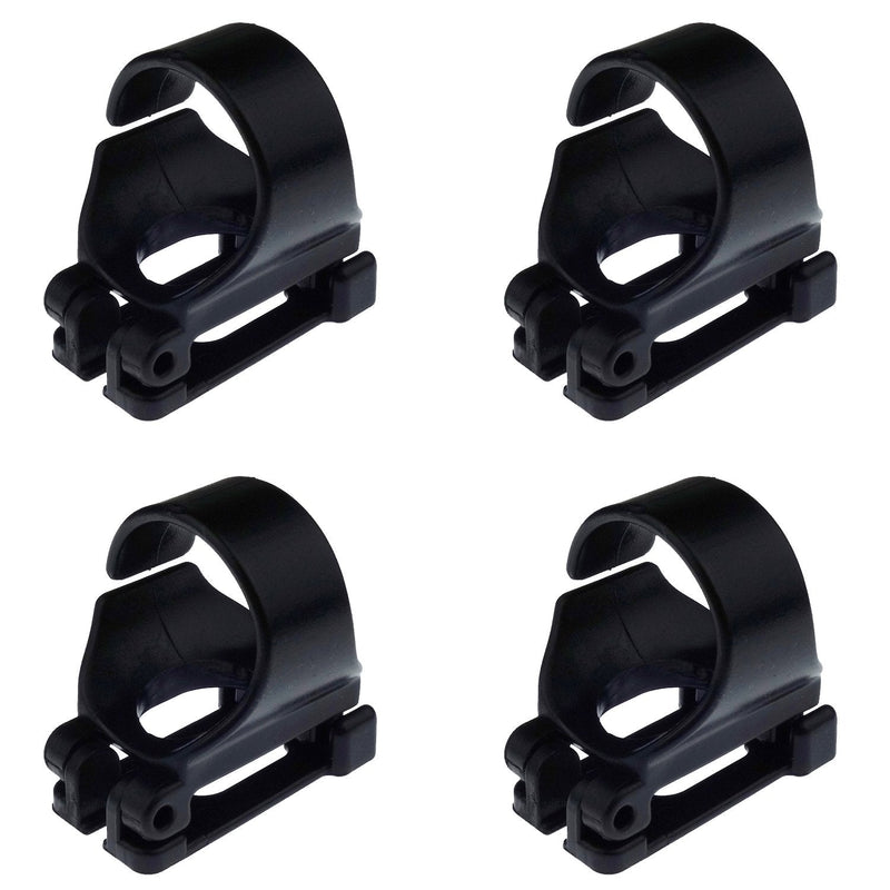 Kasteco 4 Pack Scuba Dive Universal Plastic Clip Snorkel Keeper Tube Holder, Black - BeesActive Australia