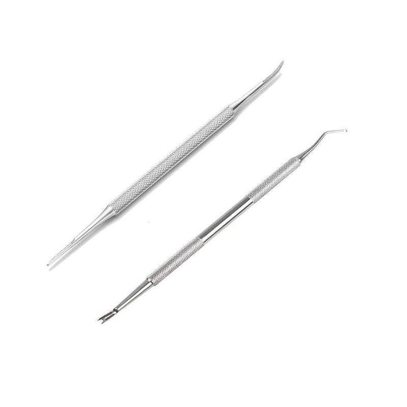 Windfulogo 2Pcs Stainless steel Ingrown Toenail Tools Lifter and File for Toenail and Nail With Silver Case - BeesActive Australia