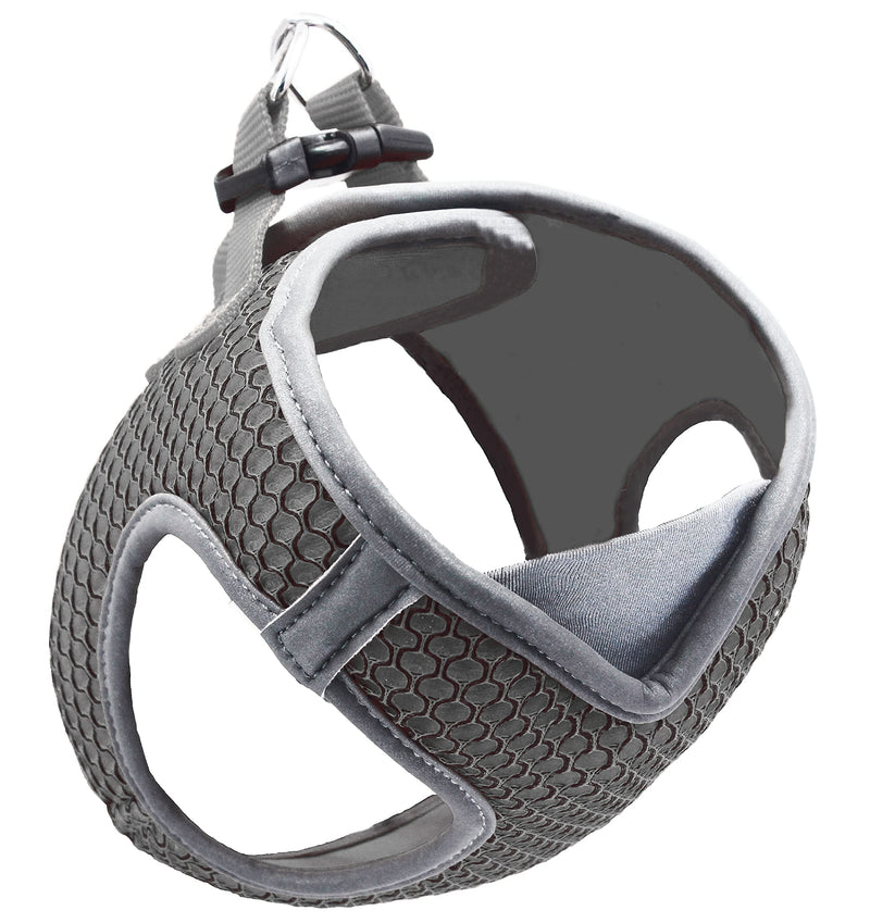Kruz PET KZA308 Reflective V-Neck Step In Mesh Dog Harness - No Pull, Quick Fit, Comfortable, Velcro-Adjustable Pet Harnesses for Walking & Training - Small, Medium Dogs Gray - BeesActive Australia