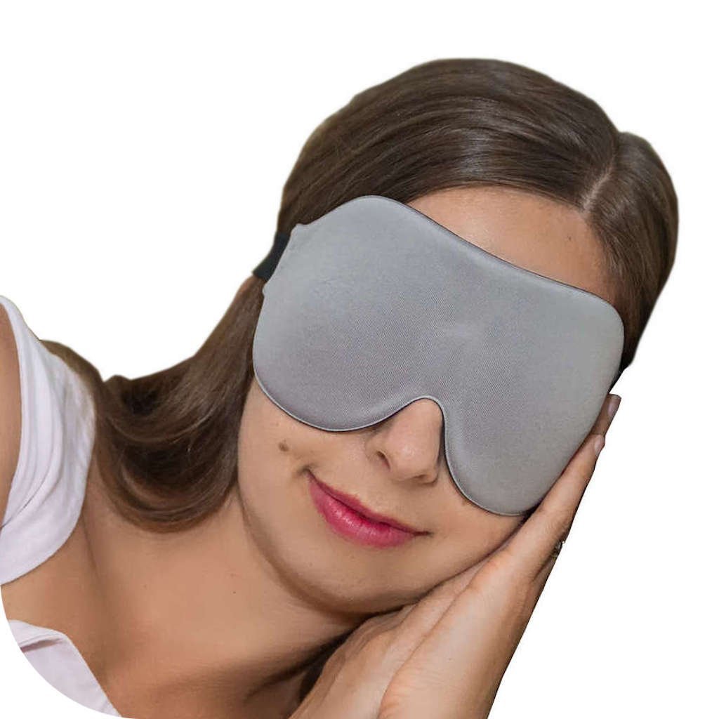 ComfyMed Sleep Mask CM-EM17 - Best Night and Travel 3D Eye Mask for Men and Women (Grey) Grey - BeesActive Australia