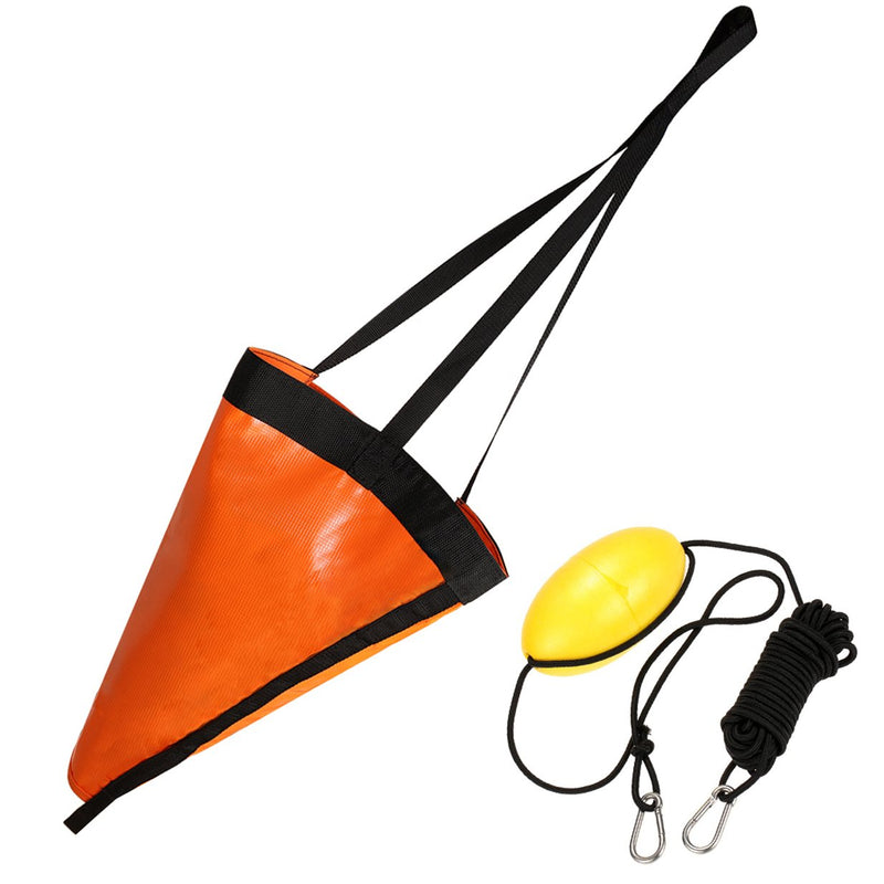 Drift Sock Sea Anchor Drogue with 30ft Kayak Tow Rope Line Buoy Ball Float Leash Sea Brake System for Marine/Yacht/Jet Ski/Inflatable/Power Boat/Sail Boat Fishing 32" fits boats up to 16' Orange - BeesActive Australia