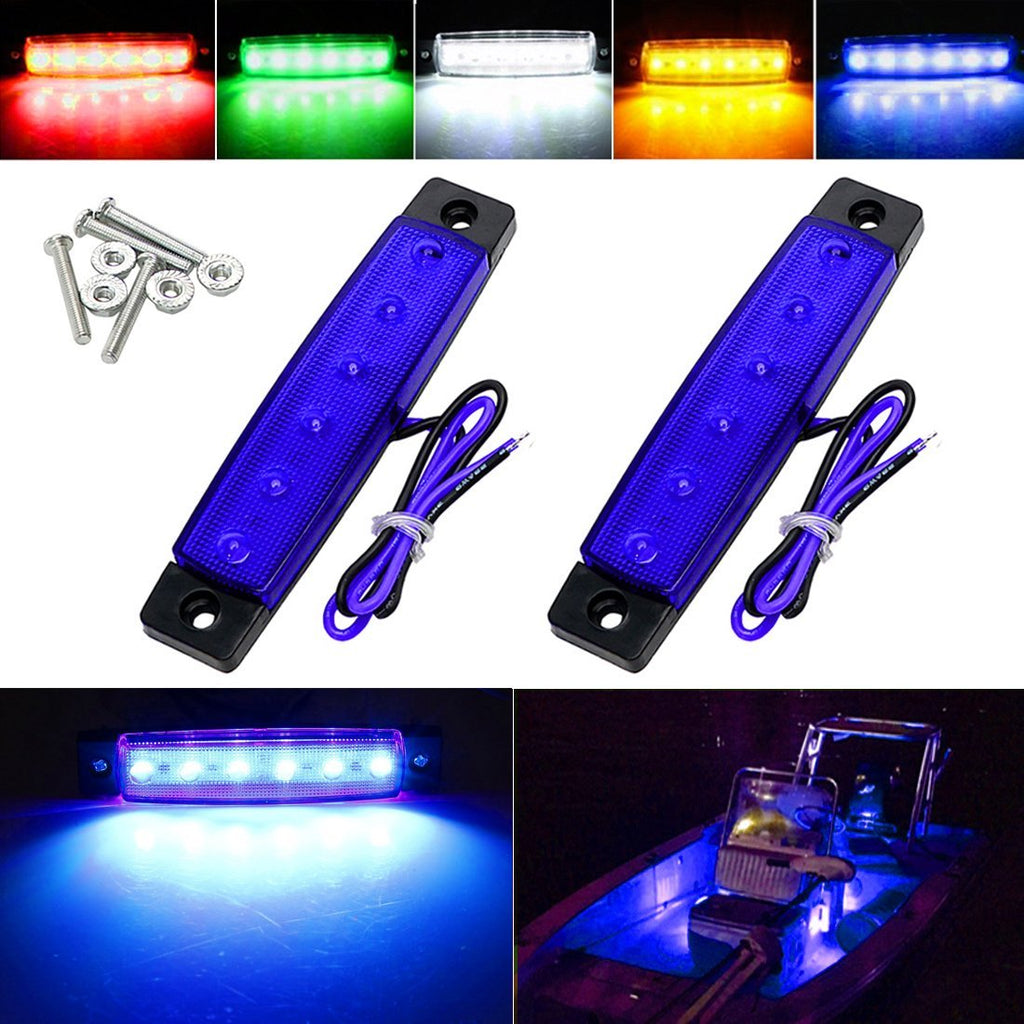 [AUSTRALIA] - Shangyuan Marine Led Utility Strip Lights, Marine Led Light Courtesy, Marine Led Lighting, Boat Led Courtesy Lights, 12 Volt Led Strip Lights, Boat Deck Lights, Pontoon Boat Kayak Led Lights 2PCS blue 