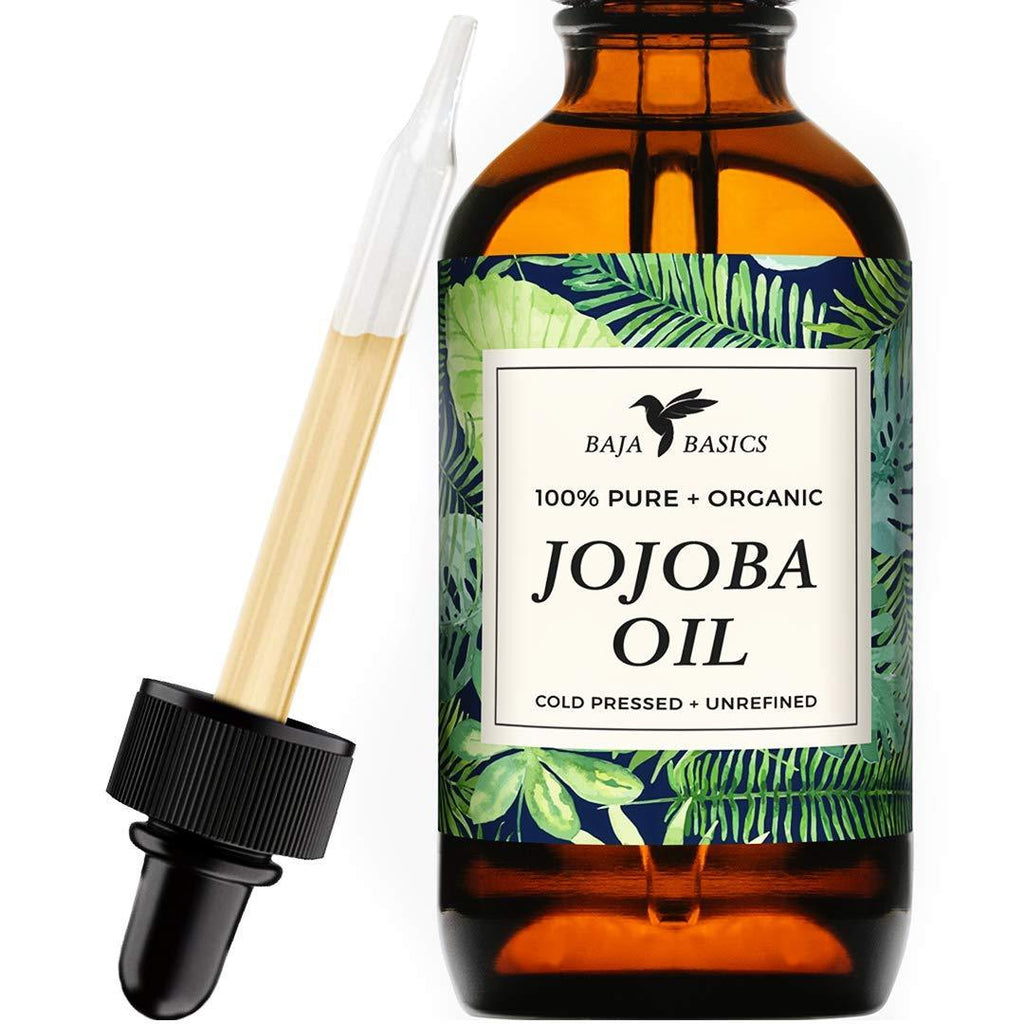 Jojoba Oil by Baja Basics, Organic, 100% Pure, Cold Pressed For Moisturizing Skin, Hair and Cuticles Large 4oz - BeesActive Australia