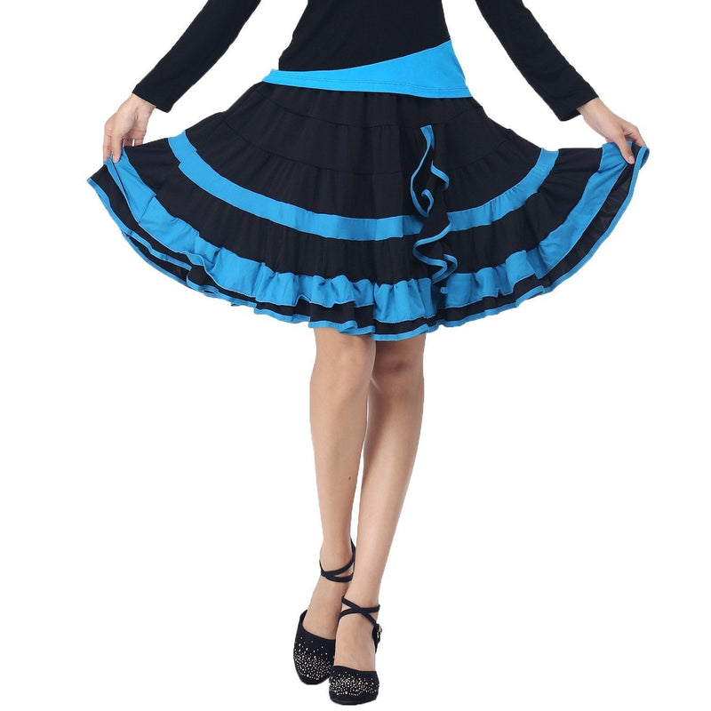 [AUSTRALIA] - YoYoiei Women's Plus Size Elegant Ruffle Dancewear Party Waltz Dance Skirts Costumes Medium No.01 