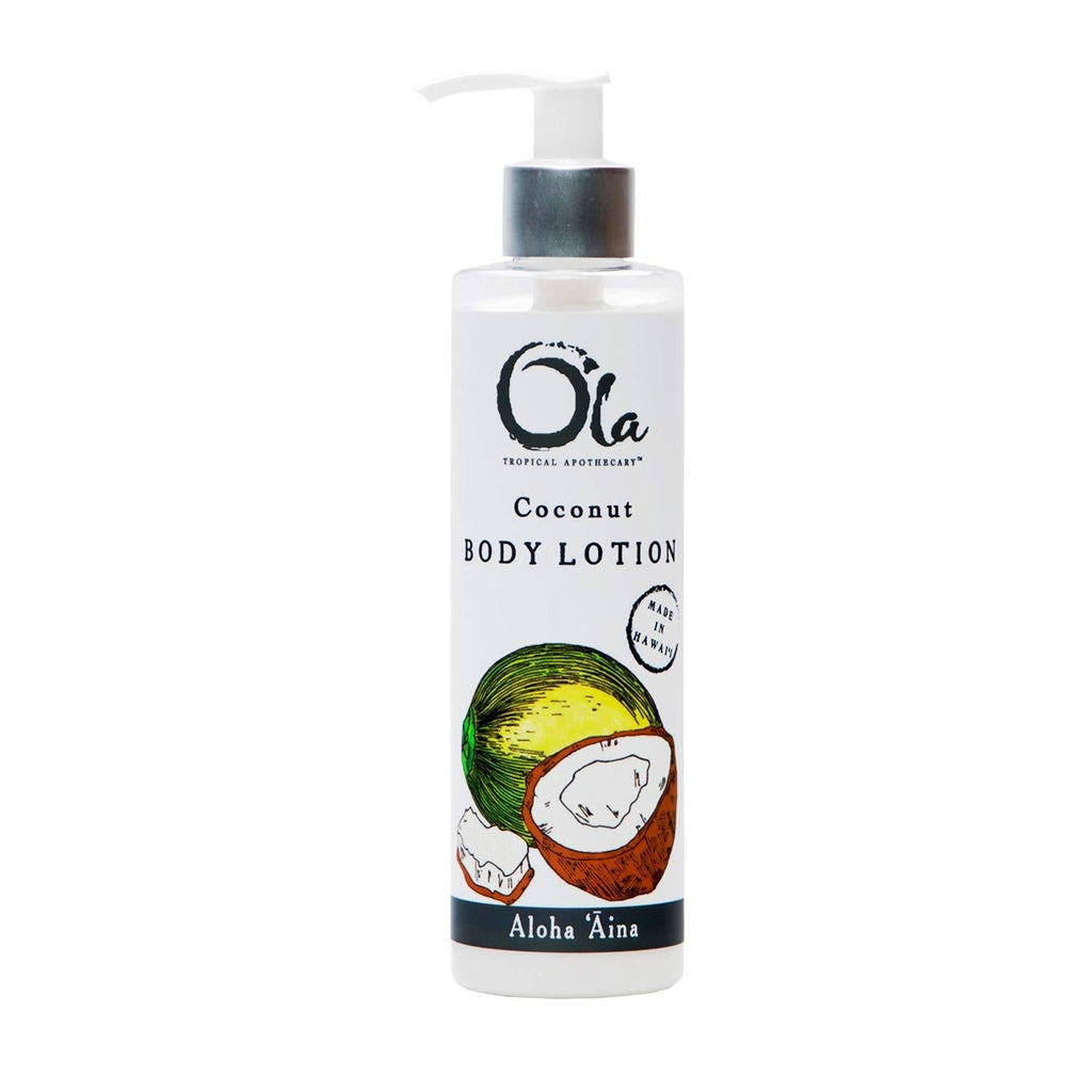 Ola Tropical Apothecary Coconut Body Lotion with Pure Tropical Oils and Plant Extracts - 8 fl oz 8 Ounce - BeesActive Australia