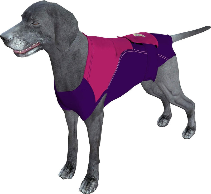 SurgiSnuggly Washable Disposable Dog Diapers Keeper is Made with American Textile - for Male and Female Dogs - Fits Puppies to Adult Dogs - A Simple Solution to an Everyday Problem Xtra Large Long (Pack of 1) Plum/Swirl - BeesActive Australia