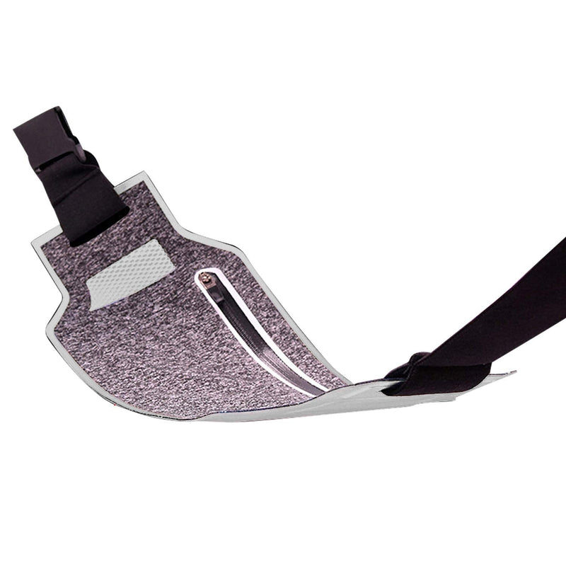 ANJ Outdoors Super Slim Water Resistant Money Belt, Running Belt for Women and Men, Expandable Phone Belt to Hold Cell Phones, Cards, and Money. Ideal Waist Bag Waist Pack for Travel, Sports and Yoga Silver - BeesActive Australia