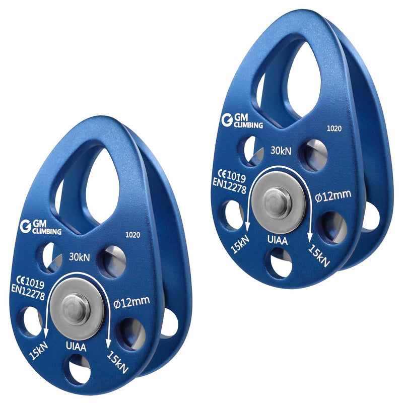 GM CLIMBING UIAA Certified 30kN Swing Cheek Micro Pulley Ball Bearing CE General Purpose Pack of 2 - BeesActive Australia