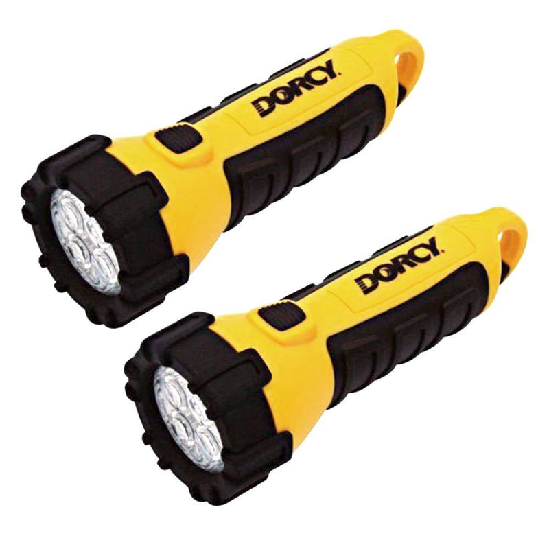 Dorcy 41-2524 2 pk Floating LED Flashlight with Carabineer Clip, 55-Lumens, Yellow Yellow (2-pack) - BeesActive Australia