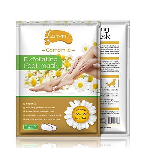 2 Pairs Foot Peel Mask Exfoliant for Soft Feet in 1-2 Weeks, Exfoliating Booties for Peeling Off Calluses & Dead Skin, For Men & Women Chamomile - BeesActive Australia