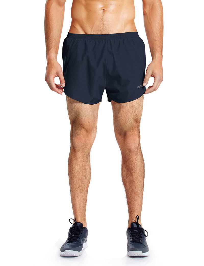 BALEAF Men's 3'' Running Shorts Gym Quick Dry Athletic Workout Pocket Lightweight Brief Navy 3X-Large - BeesActive Australia