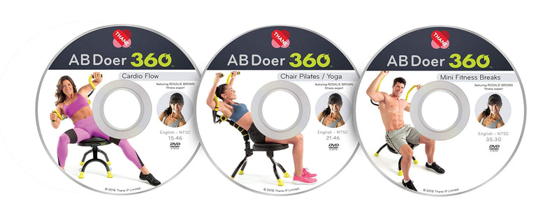 AB Doer 360 Fitness System Accessories Set of 3 Workout DVD's - BeesActive Australia