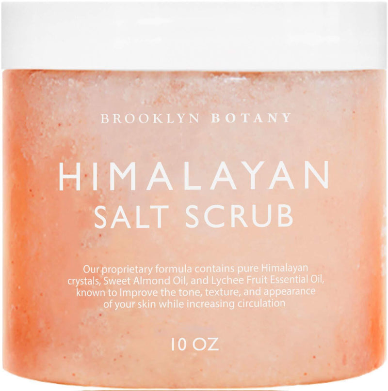 Brooklyn Botany Himalayan Body Scrub & Foot Scrub - 100% Natural Skin Exfoliator Clears Dead Skin - Moisturizing & Exfoliating Body Scrub With Sweet Almond Oil - Body Scrub For Women & Men - 10 oz 10 Ounce (Pack of 1) - BeesActive Australia