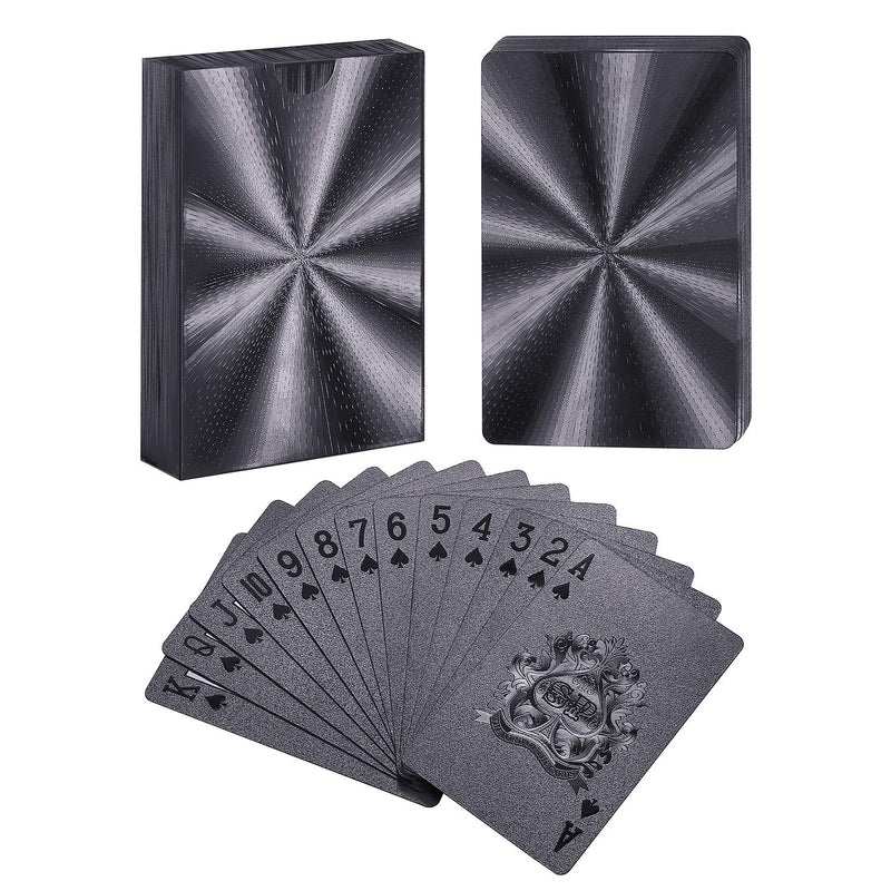 Luxury Playing Cards 100% Waterproof Flexible Plastic 52+2 Poker Black - BeesActive Australia