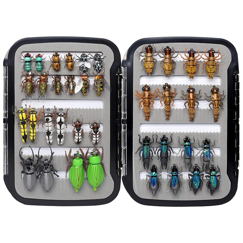 YZD Best Selection Flies Box Ultimate Realistic FlySelection 38 Pcs - BeesActive Australia