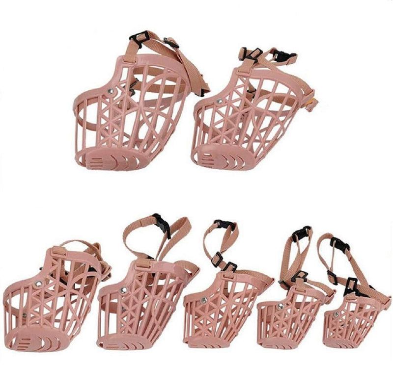 Beikalone 7pcs/Set Plastic Dog Muzzle, Anti Bite Adjustable Pet Basket, Dogs Training Mouth Cover Mesh Cage, Breathable Comfortable - BeesActive Australia