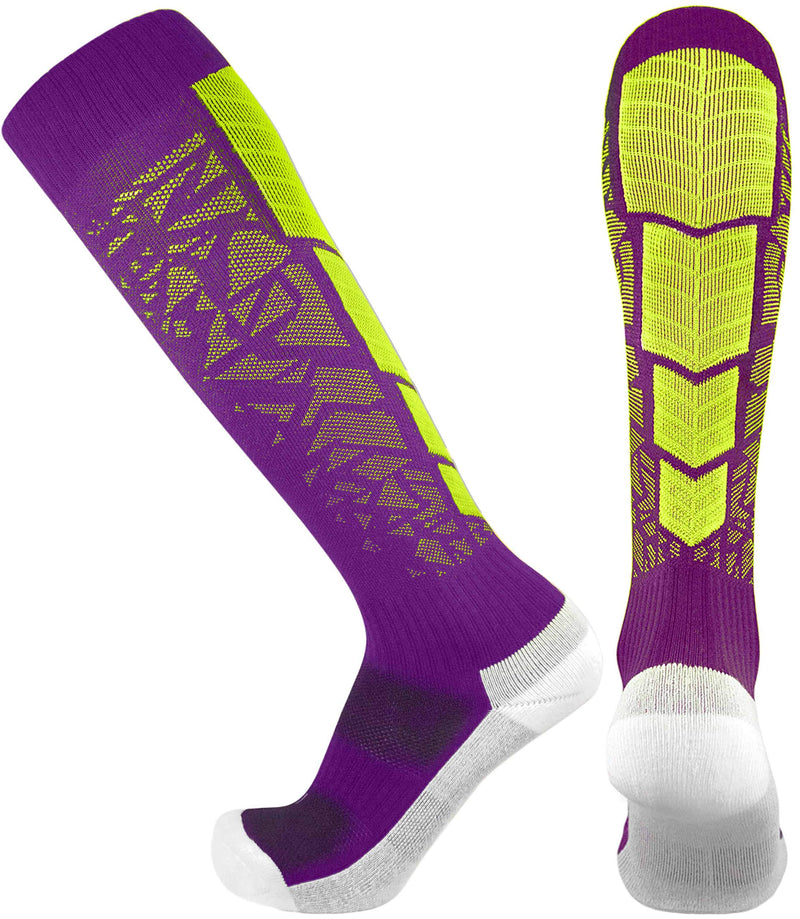 Elite Performance Athletic Socks - Over The Calf Purple Medium - BeesActive Australia