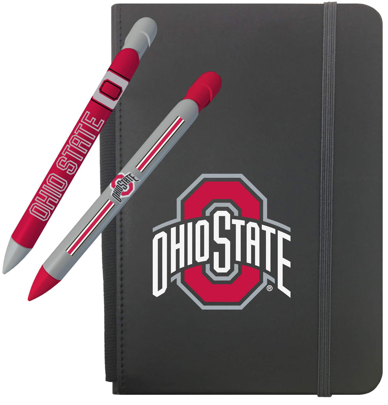 Greeting Pen Ohio State Buckeyes 5" X 8.25" Notebook / 2 Pen Set (1243M2) - BeesActive Australia