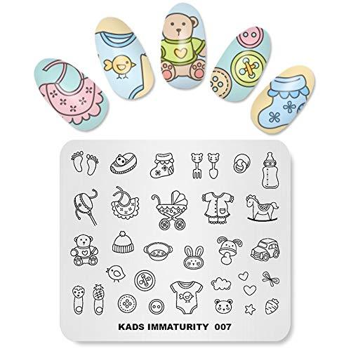 KADS Nail Art Image Stamping Plates Baby Immaturity Cute DIY Manicure Template(IM007) IM007 - BeesActive Australia