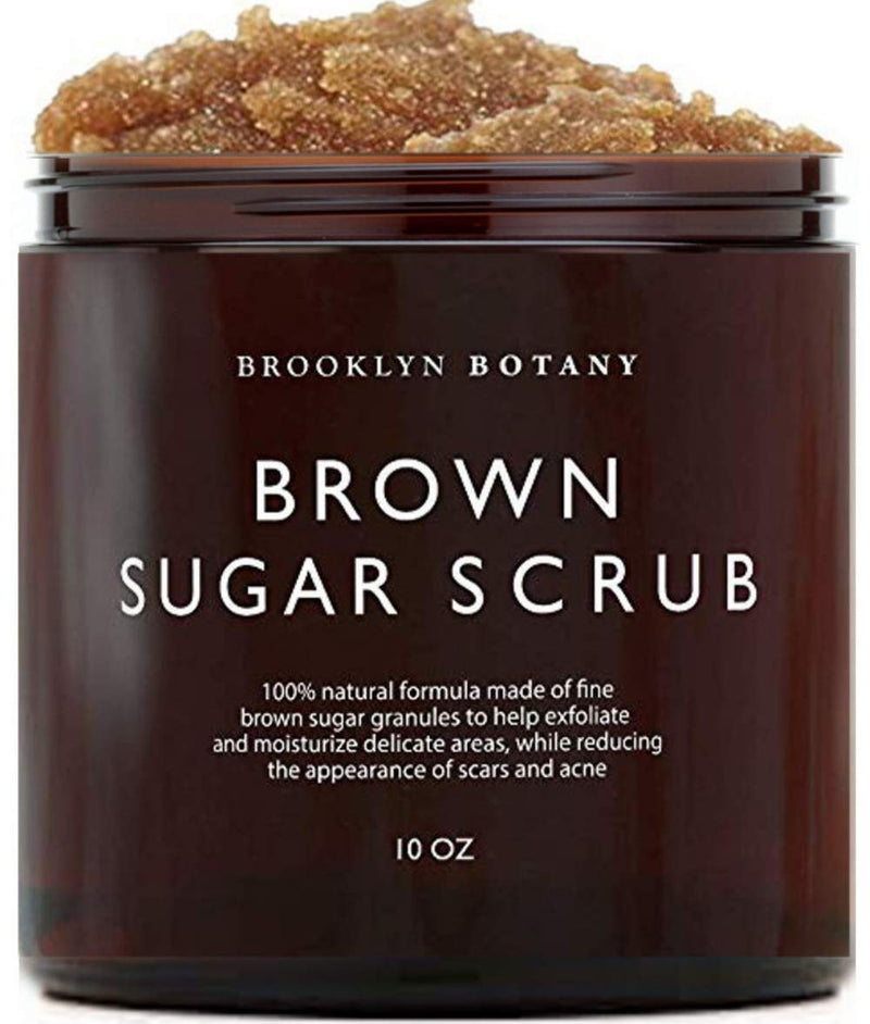 Brooklyn Botany Brown Sugar Body Scrub - Great as a Face Scrub & Exfoliating Body Scrub for Acne Scars, Stretch Marks, Foot Scrub, Great Gifts For Women - 10 oz 10 Ounce (Pack of 1) - BeesActive Australia