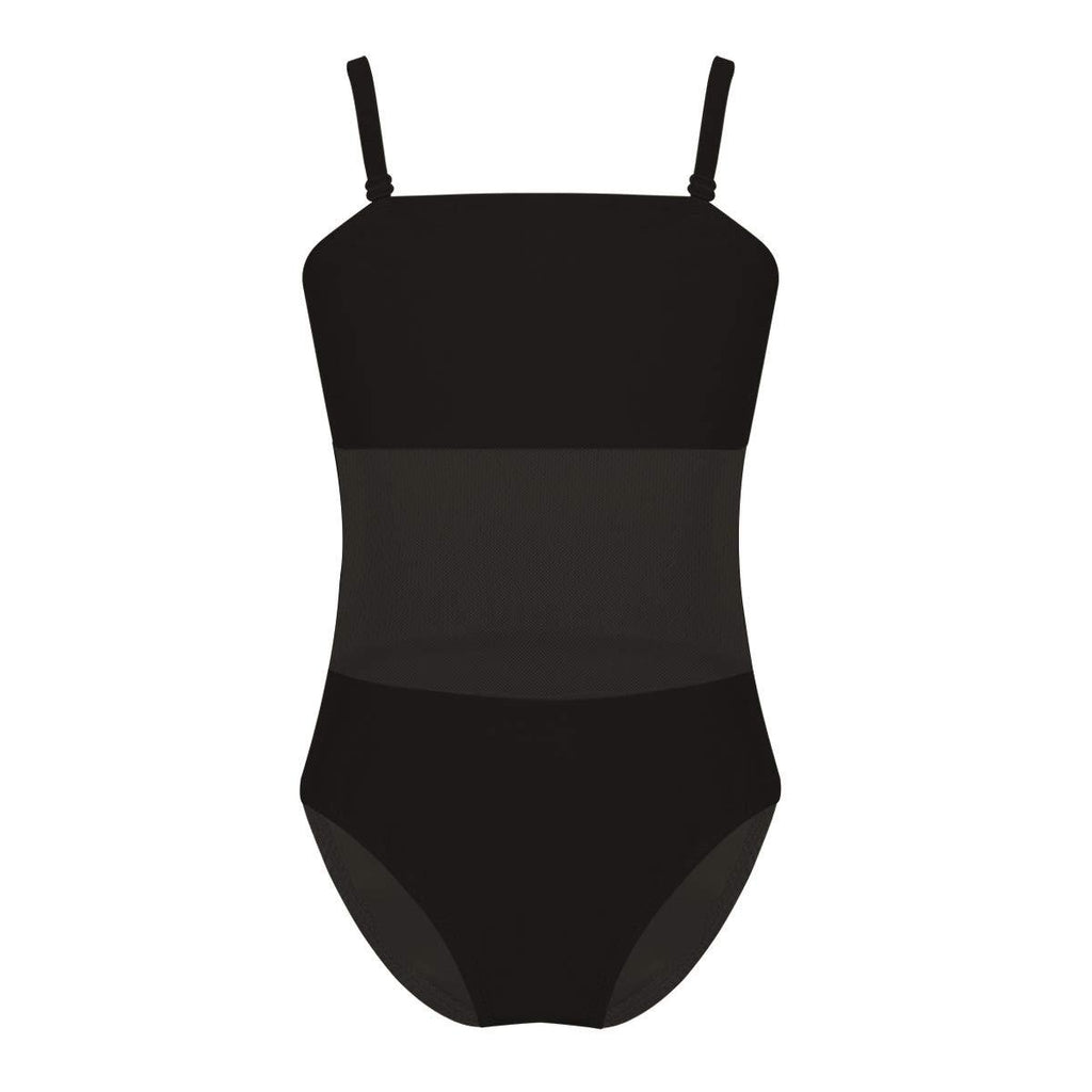 [AUSTRALIA] - TiaoBug Kids Girls Mesh Splice Criss-Cross Cutout Back Gymnastics Ballet Dance Leotard Athletic Sports Bodysuit Camisole Black 10 