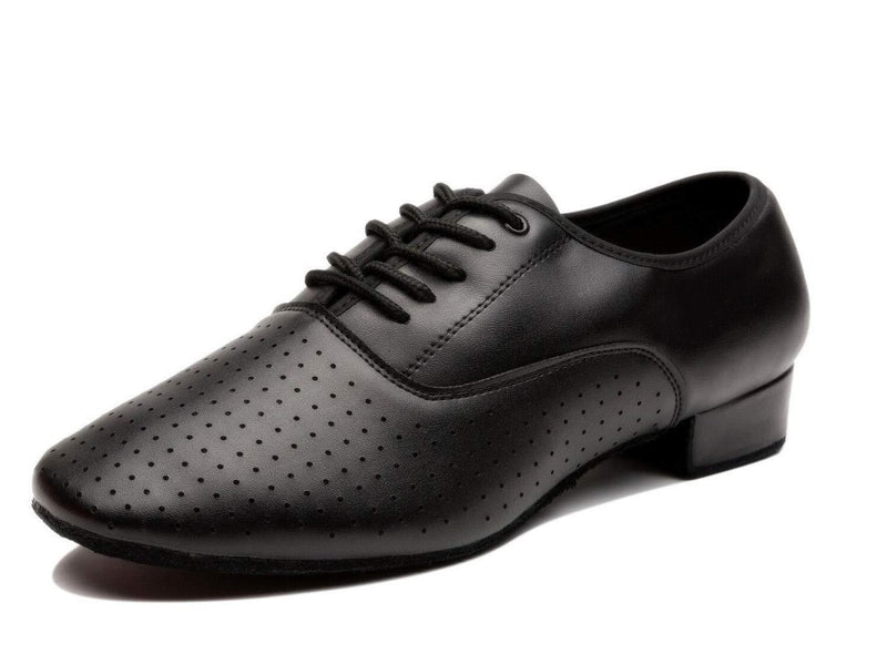 [AUSTRALIA] - NLeahershoe Breathable Lace-up Dancing Leather Latin Shoes for Men Salsa, Tango,Ballroom,Viennese Waltz 9 
