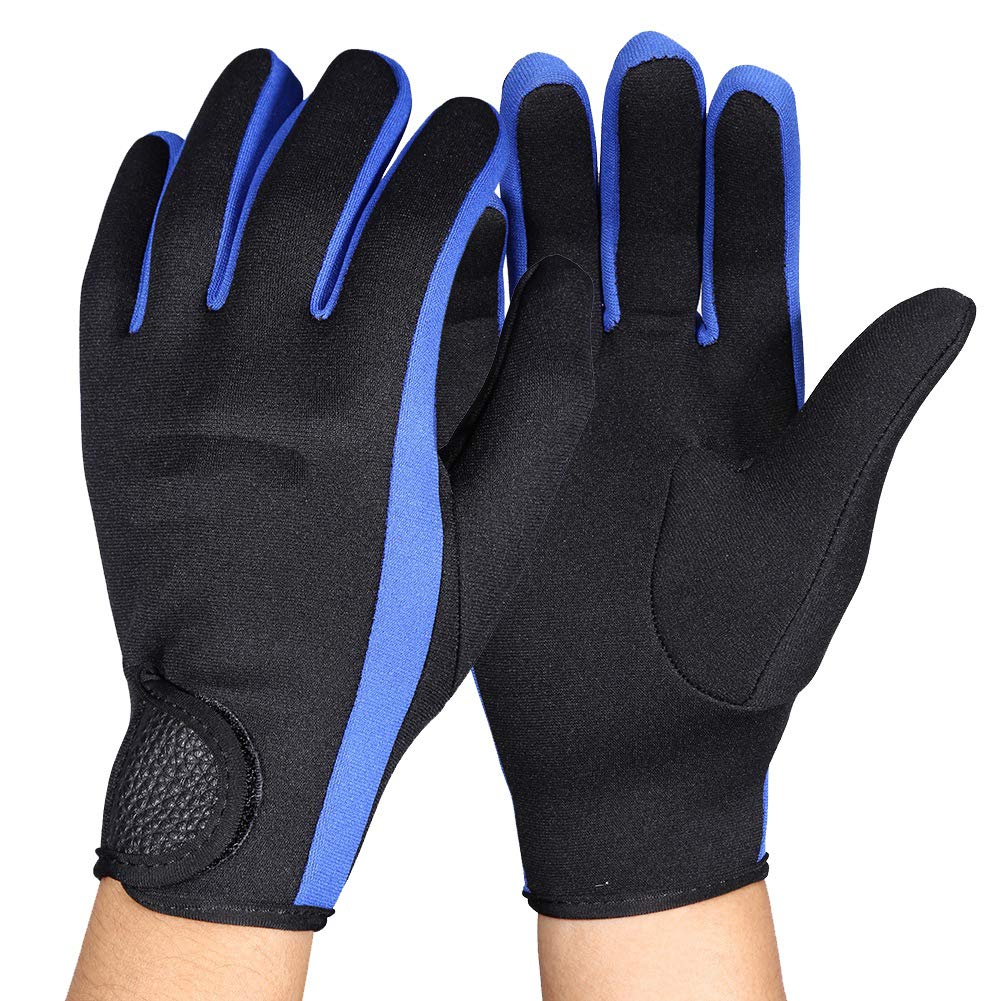 Diving Gloves Neoprene Wetsuits Five Finger Gloves Anti Slip Flexible Thermal Material for Snorkeling Swimming Surfing Sailing Kayaking Diving Blue Medium - BeesActive Australia