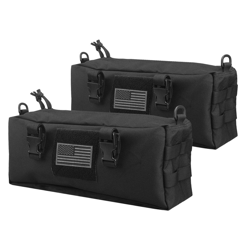 [AUSTRALIA] - AMYIPO Tactical Pouch Multi-Purpose Large Capacity Increment Pouch Short Trips Bag Black (2 PCS) 