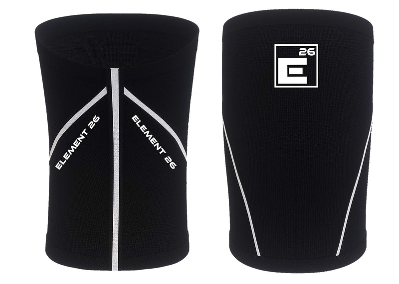 Knee Sleeves for Weightlifting (Sold as a Pair) - 6mm Premium Neoprene for Optimal Compression, Mobility, and Warmth - Compression Sleeve for Functional Fitness, WODs, Squats, Deadlifts (Small, Black) Small Black and White - BeesActive Australia