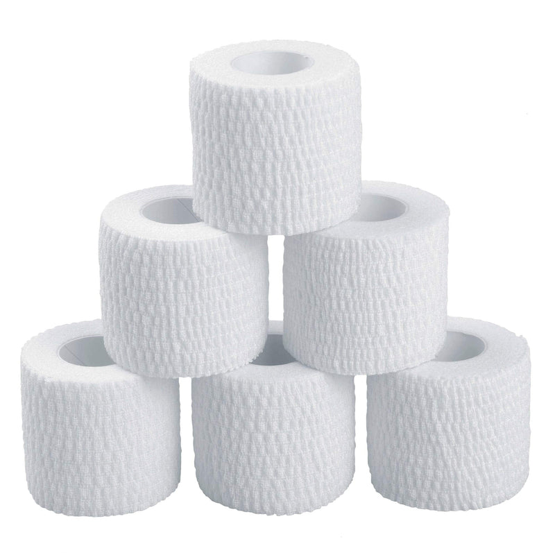 Oly Grip: Weightlifting Thumb Hook Grip Cotton Tear Stretch Tape (6 Rolls) - Weight Lifting - Crossfit - Gymnastics - Keep Fingers and Hands Safe During Workout White - BeesActive Australia