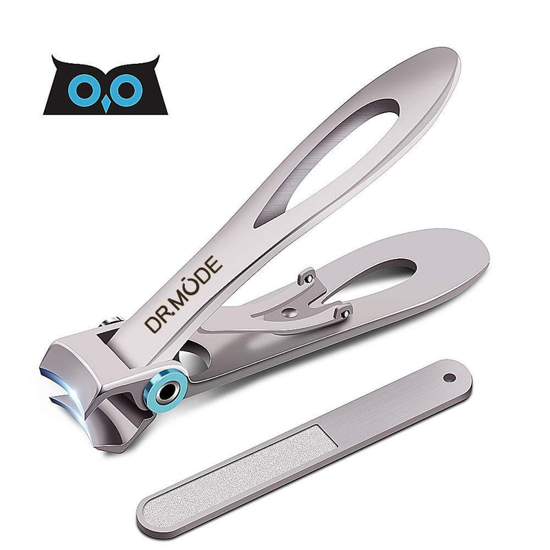 Nail Clippers for Thick Nails - DRMODE 15mm Wide Jaw Opening Extra Large Toenail Clippers Cutter with Nail File for Thick Nails, Heavy Duty Fingernail Clippers for Men, Seniors silver set - BeesActive Australia