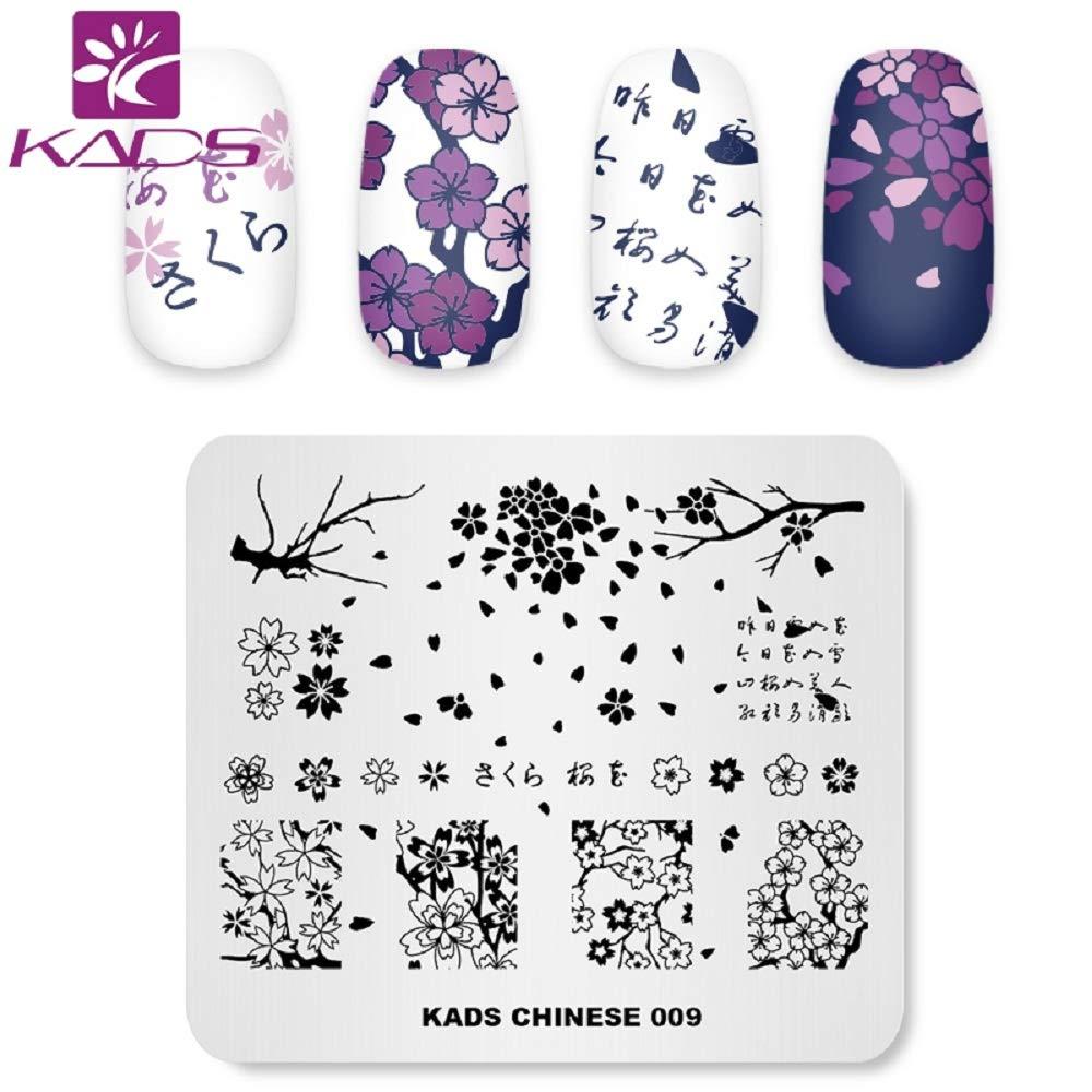 KADS Nail Art Stamping Plate Blum Flower Pattern Chinese Stye Image Plate Template for DIY Nail Art Design(CN009) CH009 - BeesActive Australia