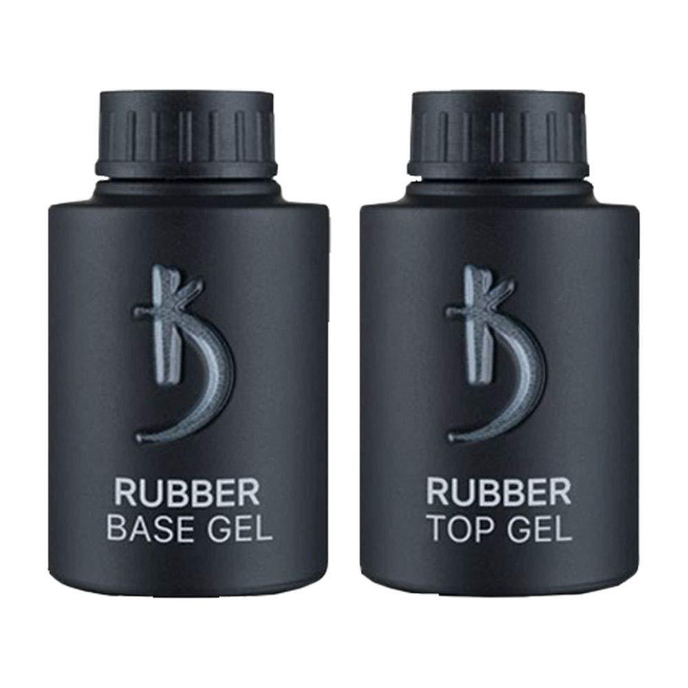 Professional Rubber Top & Base Gel Set By Kodi | 35ml 1.18 oz | Soak Off, Polish Fingernails Coat Kit | For Long Lasting Nails Layer | Easy To Use, Non-Toxic & Scentless | Cure Under LED Or UV Lamp - BeesActive Australia
