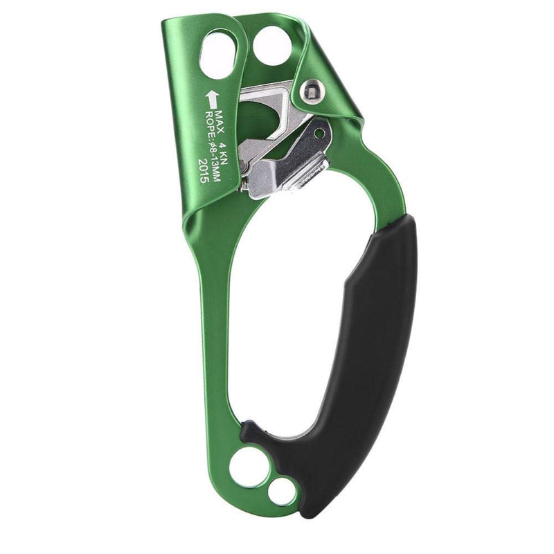 Alomejor Climbing Hand Ascender Mountaineering Ergonomic Rappelling Gear Equipment Climbing Rope for 8 13mm Green - BeesActive Australia