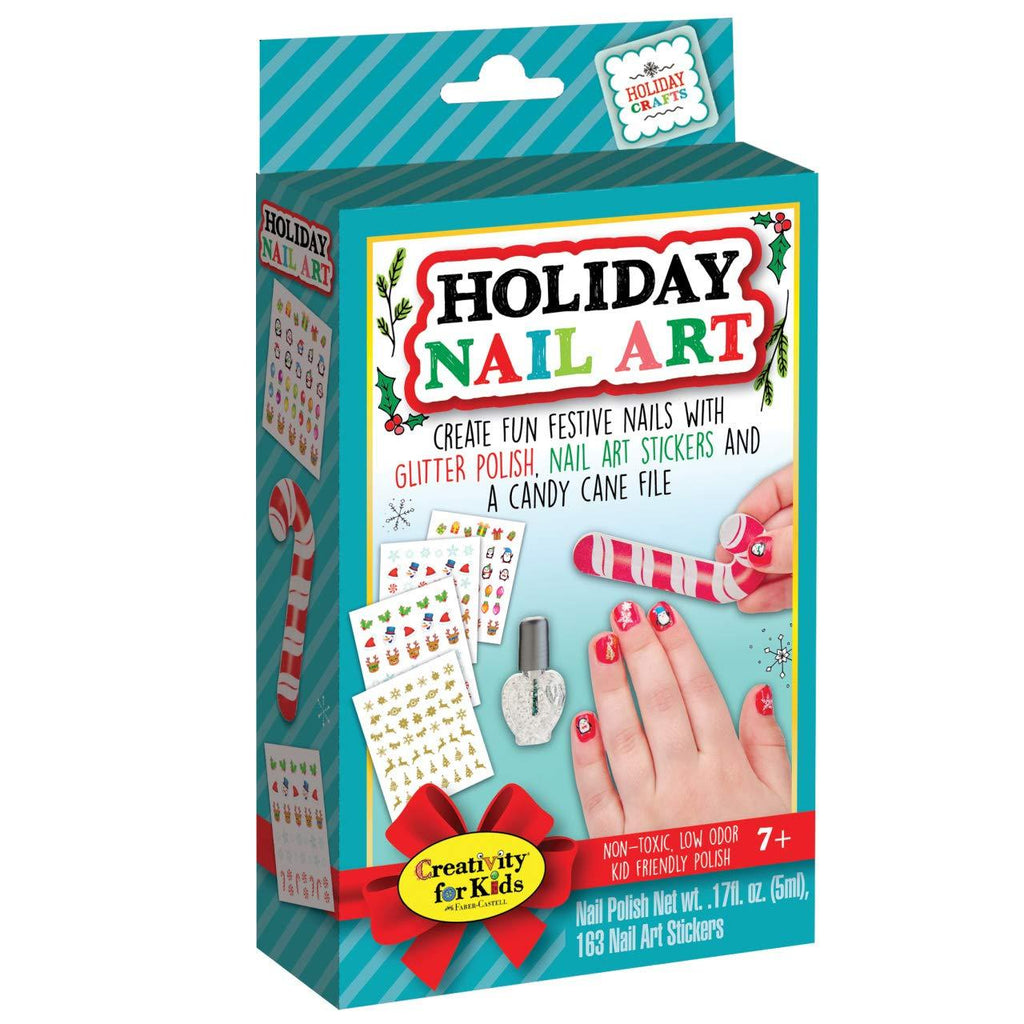 Creativity for Kids Holiday Nail Art Mini Kit – 163 Festive Christmas and Holiday Nail Art Stickers – Glitter Nail Polish - BeesActive Australia