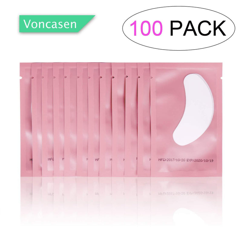 100 Pairs Set Gel pads for eyelash extensions, Comfy and Cool Under Eye Pads for Eyelash Extensions Eye Patches Beauty Tool Pink - BeesActive Australia