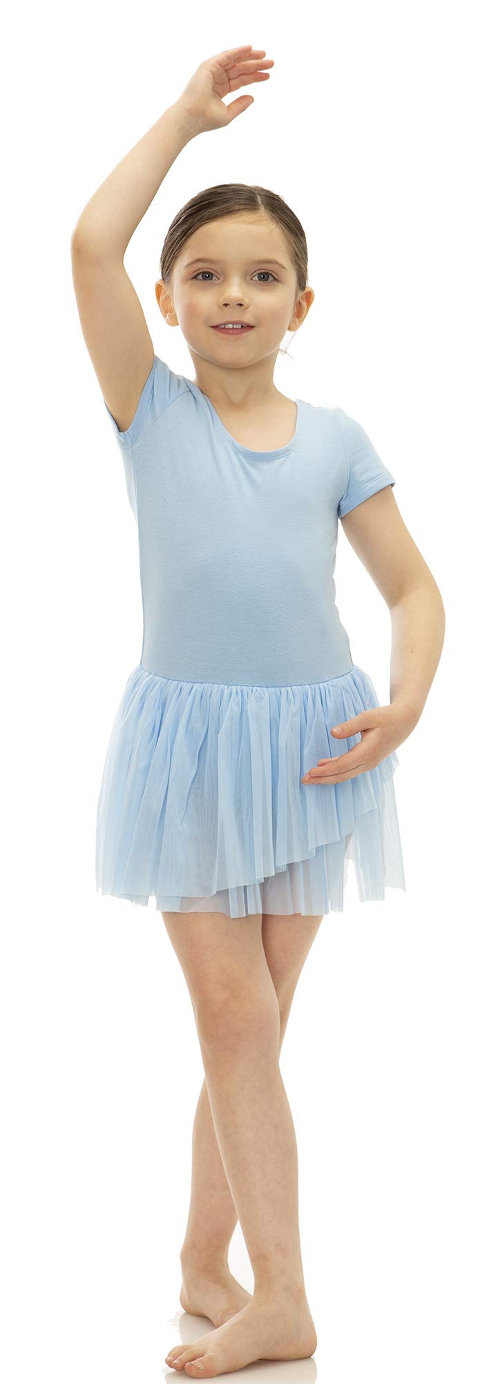 Broadway Kids Costume Short Sleeve Leotard Blue 6X - BeesActive Australia