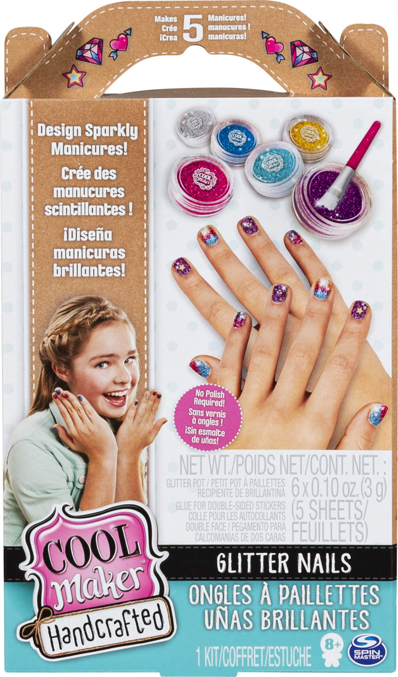 Cool Maker, Handcrafted Glitter Nails Activity Kit, Makes 5 Manicures, for Ages 8 and Up - BeesActive Australia