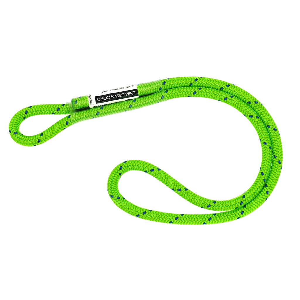 [AUSTRALIA] - GM CLIMBING 6mm Prusik Cord Pre-Sewn 12in Prusik Loop | 48in Purcell Prusik for Climbing Arborist Rescue Mountaineering General Outdoor Use Green 12 inches | Pack of 3 