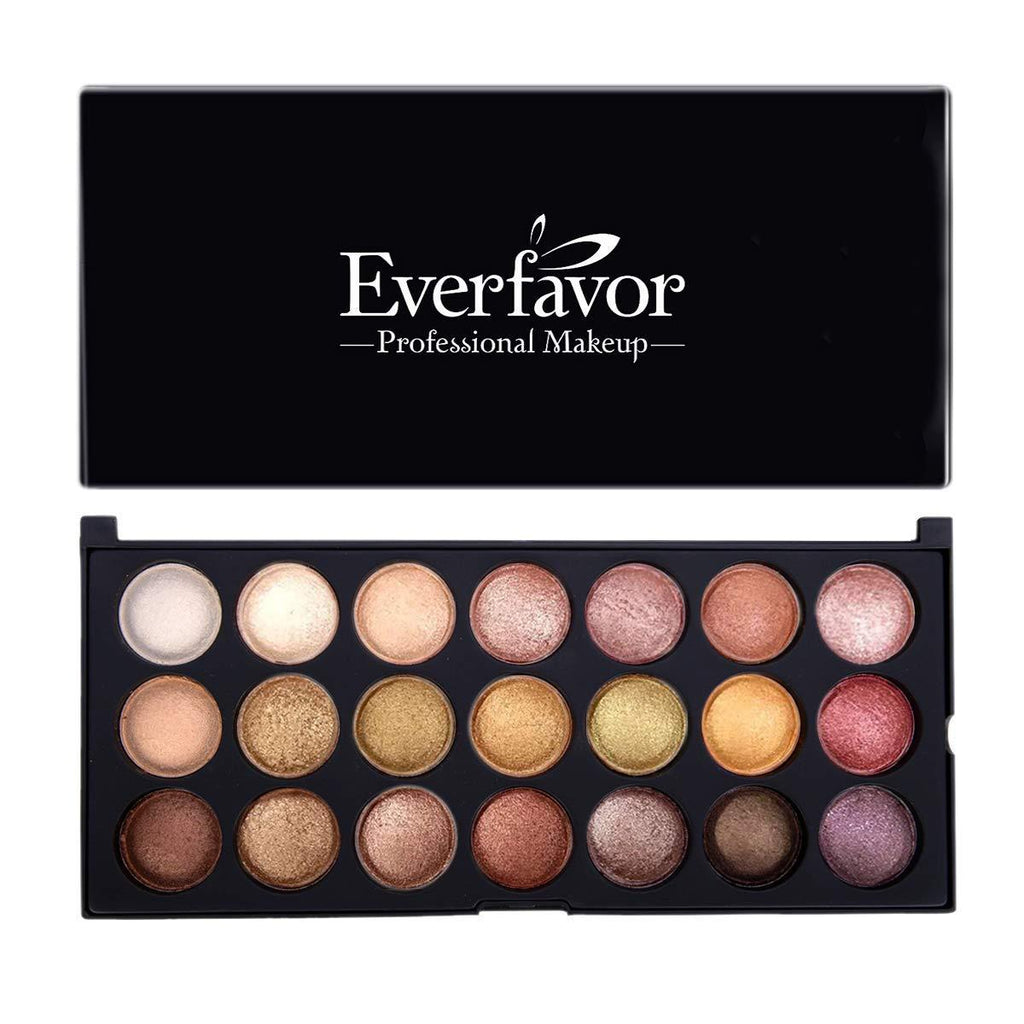 Eyeshadow Palette Makeup, Everfavor Pigmented Eye Shadow Nude Palettes - Professional 21 Colors Shimmer Warm Neutral Smoky Cosmetic Baked Eye Shadows (21 Colors, 09) 1 Count (Pack of 1) #09 - BeesActive Australia
