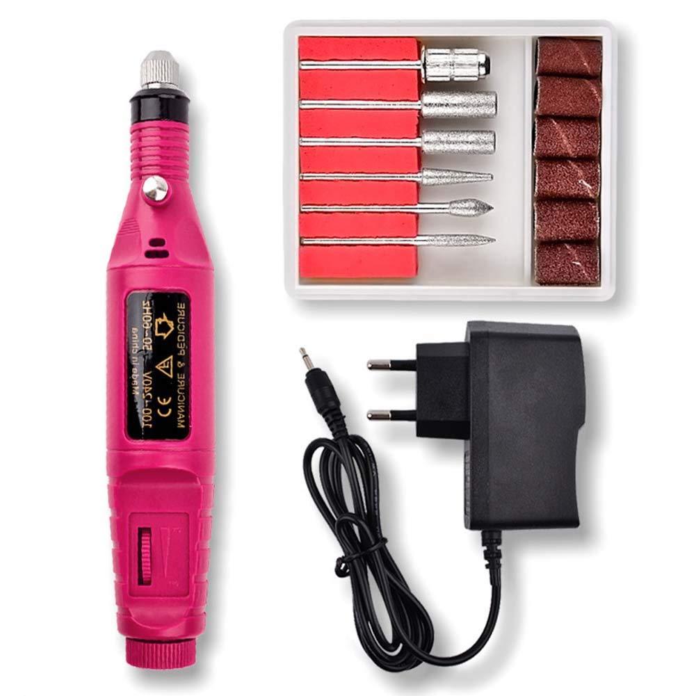 Lookathot 13-in-1 Electric Mini Personal Manicure and Pedicure Kit Nail File Includes Callus Remover, Nail Buffer & Polisher (Rose Red) Rose Red - BeesActive Australia