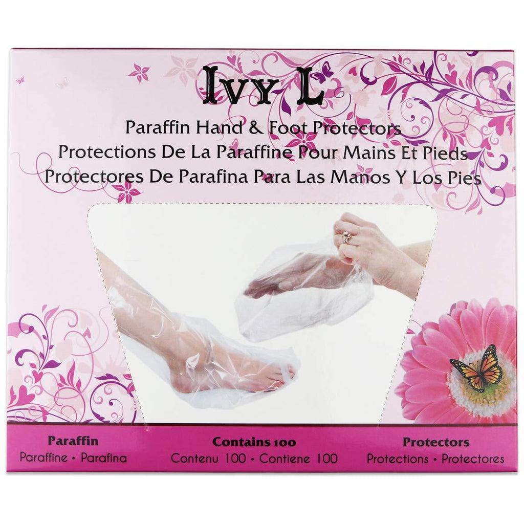 100 Pcs Paraffin Wax Thermal Mitt Plastic Therapy Liner Bags for Hand or Foot - Professional or Personal Home Salon Use, 15 x 10 Inches - BeesActive Australia