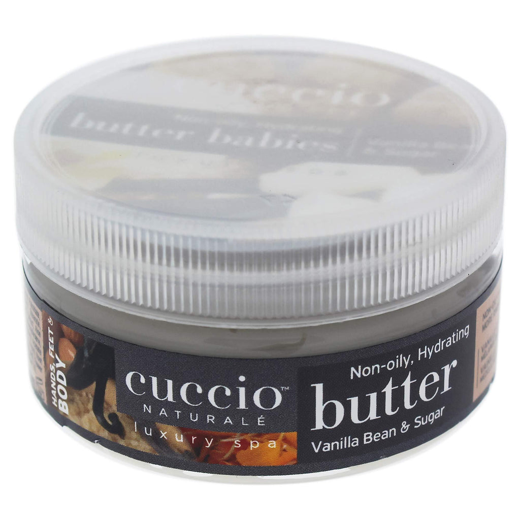Cuccio Naturalé Butter Babies Vanilla Bean & Sugar - Non-Oily Hydration for Hand, Body, Feet - Comfort/De-Stress - Paraben & Cruelty Free, w/Natural Ingredients & Plant Based Preservatives - 1.5 oz Vanilla Bean and Sugar 1.5 Ounce (Pack of 1) - BeesActive Australia