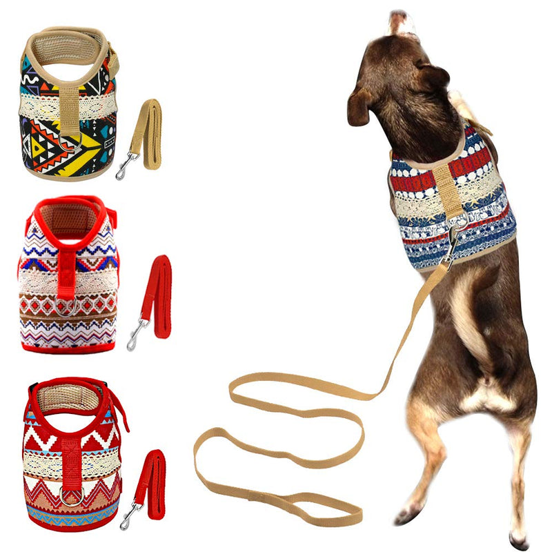 Muttitude Dog Harness & Leash Set for Small Breeds L 6-12 lb, Chest 13-16” Goa - BeesActive Australia