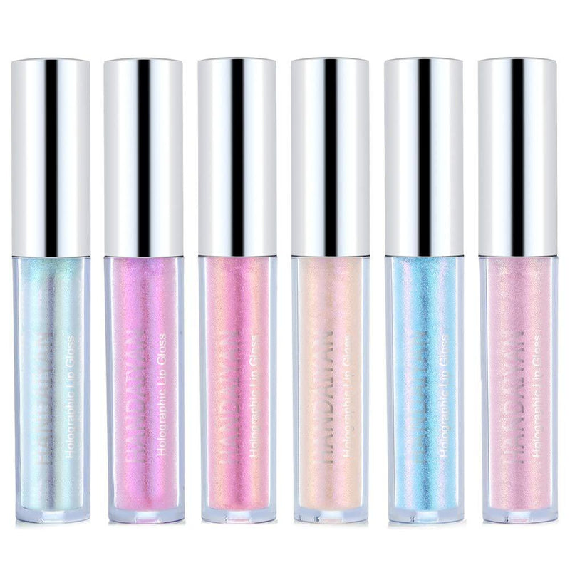 Glitter Liquid Lipsticks Set of 6 Diamond Shimmer Metallic Lipstick Waterproof Long Lasting Shinning Iridescent Mermaid Shimmer Lip Gloss Face Eye Cosmetic Glow Shimmer Makeup Kit (6 Pcs) - BeesActive Australia