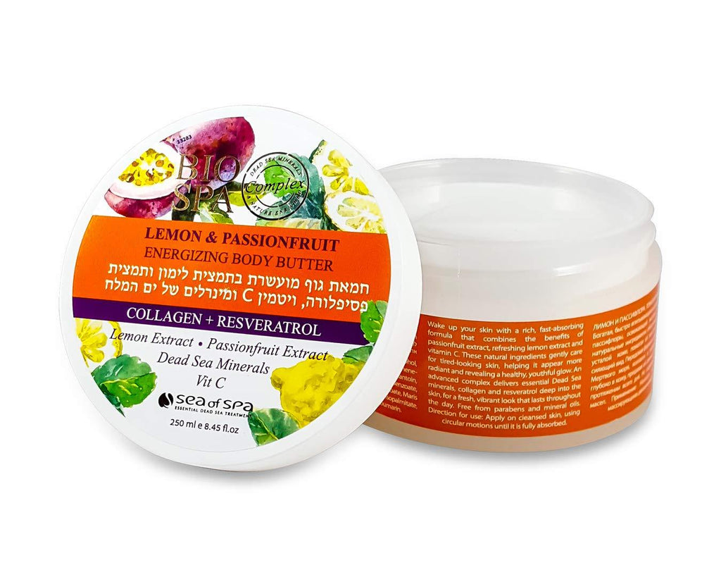 Bio Spa: Lemon & Passionfruit ENERGIZING BODY BUTTER 250 ml/8.45 fl.oz - BeesActive Australia