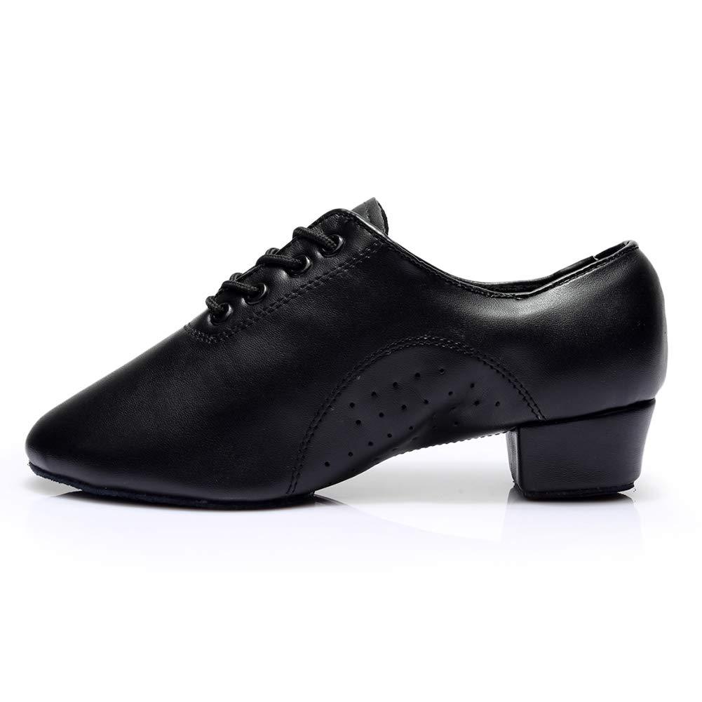 [AUSTRALIA] - HROYL Little Boy/Big Kids/Men Dance Shoes Leather lace-up Ballroom Shoes for Latin Tango Salsa Dance Performence Shoes Z-238 5 Big Kid Black 
